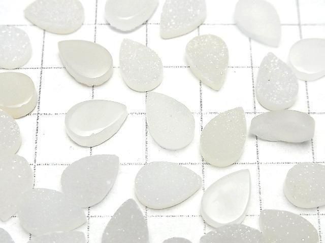 [Video] Druzy Agate Pear Shape Cabochon 12x8mm 5pcs