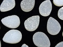 [Video] Druzy Agate Pear Shape Cabochon 14x10mm 3pcs