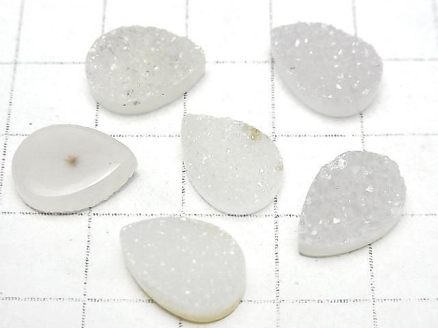 梨形晶簇瑪瑙蛋面 14x10毫米 3顆