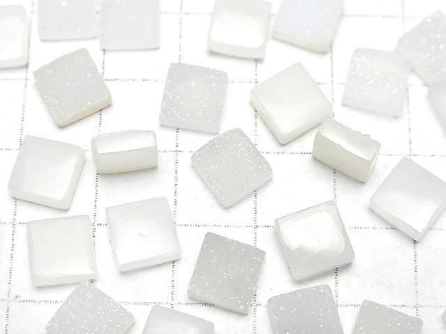 [Video] Druzy Agate Square Cabochon 8x8mm 3pcs