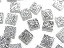 [Video] Druzy Agate Square Cabochon 8x8mm Silver Plated 3pcs