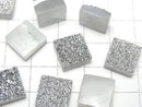 [Video] Druzy Agate Square Cabochon 12x12mm Silver Coated 1pc