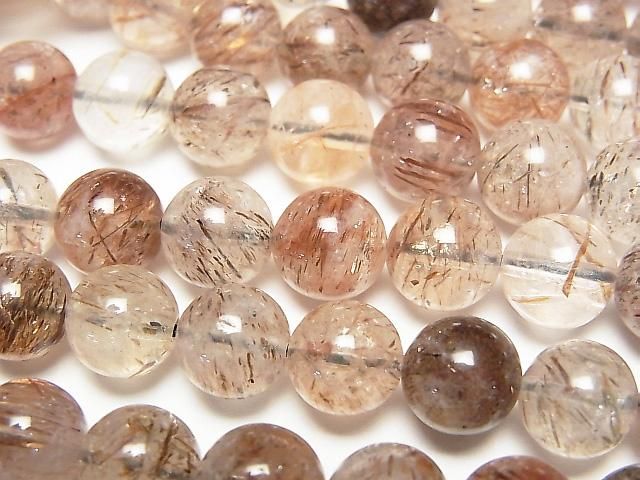 [Video] Mica Quartz AA++ Round 8mm Half or 1 Strand Beads (approx. 14 inches/34 cm)