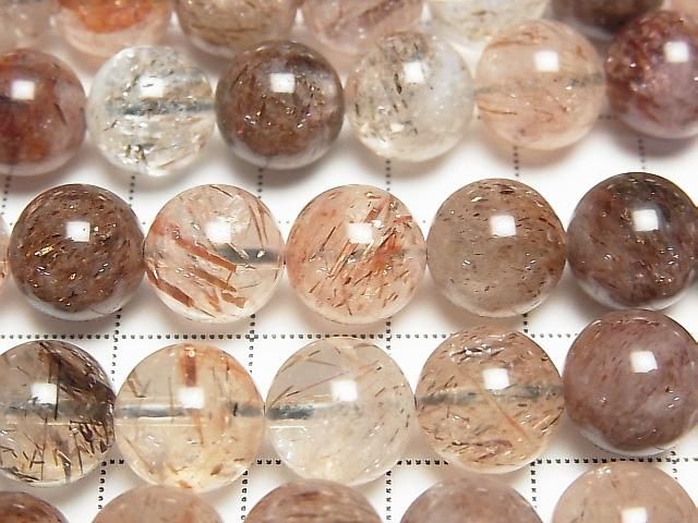 [Video] Mica Quartz AA++ Round 10mm Half or 1 Strand Beads (approx. 14 inches/34 cm)