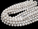 [Video] S-Shaped Line Carved White Agate Faceted Round 10mm 1strand Beads (approx. 14 inches/34 cm)