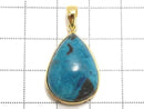 [Video][One of a kind] Chrysocolla AAA Pendant 18KGP NO.98