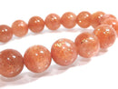 [Video][One of a kind] High Quality Sunstone AAA Round 10mm Bracelet NO.3