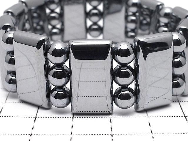 [Video] Terahertz 3-Hole Rectangle 22x11.5x6.5mm & Round 6mm Bracelet