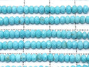 [Video]High Quality! Magnesite Turquoise Faceted Button Rondelle 3x3x2mm 1strand beads (aprx.15inch/36cm)