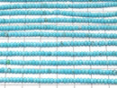 [Video]High Quality! Magnesite Turquoise Faceted Button Rondelle 3x3x2mm 1strand beads (aprx.15inch/36cm)