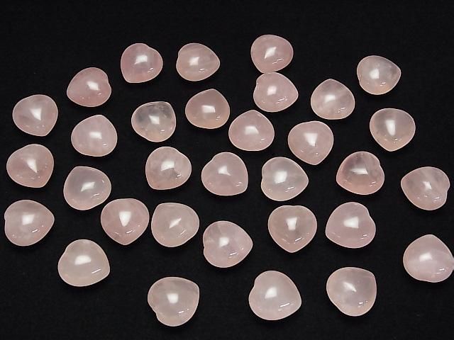 [Video] Rose Quartz AAA- Heart 16x16mm [Half Drilled Hole] 3pcs