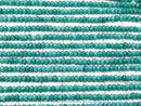 [Video] High Quality! Magnesite Turquoise Faceted Button Rondelle 3x3x2mm [Green] 1 Strand Beads (approx. 15 inches/36 cm)