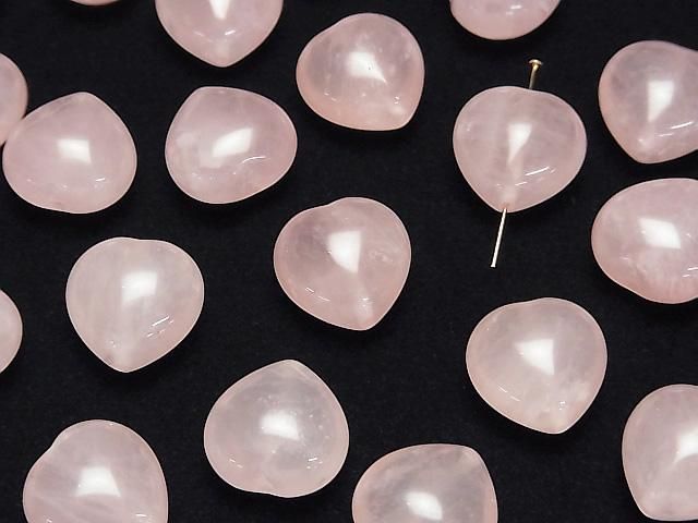 [Video] Rose Quartz AAA- Heart 16x16mm [Drilled Hole] 3pcs