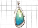 [Video][One of a kind] Blue Amber Pendant Silver925 NO.184