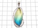 [Video][One of a kind] Blue Amber Pendant Silver925 NO.186
