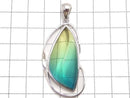 [Video][One of a kind] Blue Amber Pendant Silver925 NO.187
