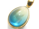 [Video][One of a kind] Blue Amber Pendant 18KGP NO.189
