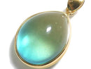 [Video][One of a kind] Blue Amber Pendant 18KGP NO.190