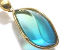 [Video][One of a kind] Blue Amber Pendant 18KGP NO.191