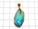 [Video][One of a kind] Blue Amber Pendant 18KGP NO.191