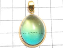 [Video][One of a kind] Blue Amber Pendant 18KGP NO.192