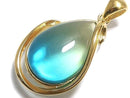 [Video][One of a kind] Blue Amber Pendant 18KGP NO.193