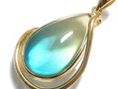 [Video][One of a kind] Blue Amber Pendant 18KGP NO.196