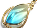 [Video][One of a kind] Blue Amber Pendant 18KGP NO.197