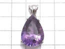 [Video][One of a kind] High Quality Amethyst AAA Faceted Pendant Silver925 NO.14