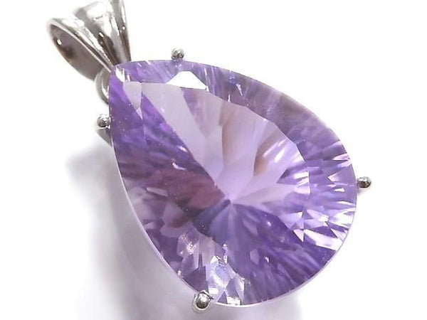 [Video][One of a kind] High Quality Amethyst AAA Faceted Pendant Silver925 NO.15