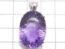 [Video][One of a kind] High Quality Amethyst AAA Faceted Pendant Silver925 NO.20