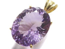 [Video][One of a kind] High Quality Amethyst AAA Faceted Pendant 18KGP NO.21