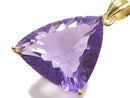 [Video][One of a kind] High Quality Amethyst AAA- Faceted Pendant 18KGP NO.28