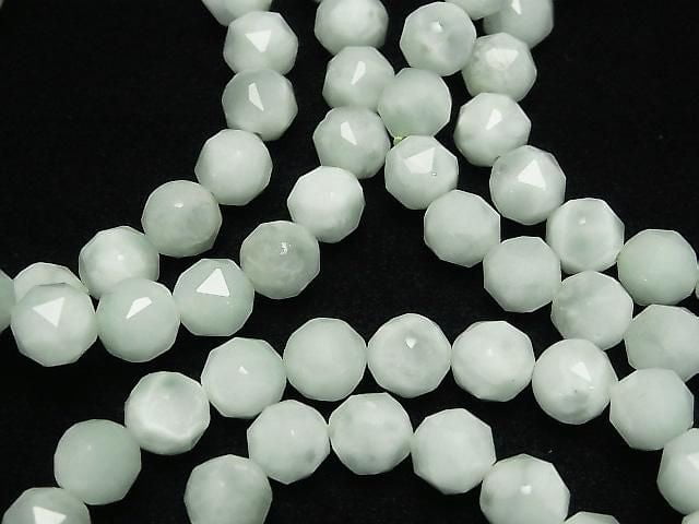 [Video] Green Angelite AAA-Star Faceted Round 8mm Bracelet