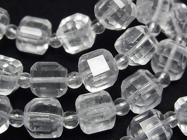 [Video] High Quality! Crystal AA++ Cube Shape 8mm & Round 4mm Bracelet