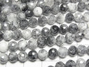[Video] High Quality! Tourmaline Quartz AA++ 128 Faceted Round 6mm 1strand Beads (approx. 15 inches/36 cm)