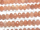 [Video]High Quality! Sunstone AA+ Faceted Button Rondelle 6x6x4mm half or 1strand beads (aprx.15inch/37cm)
