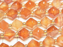 [Video] High Quality! Mixed Carnelian Abacus Cut 8x8x8mm 1strand beads (approx. 15 inches/36 cm)