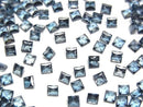 [Video] High Quality London Blue Topaz AAA Loose Stone Princess Cut 3x3mm 5pcs