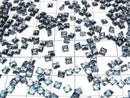 [Video] High Quality London Blue Topaz AAA Loose Stone Princess Cut 3x3mm 5pcs