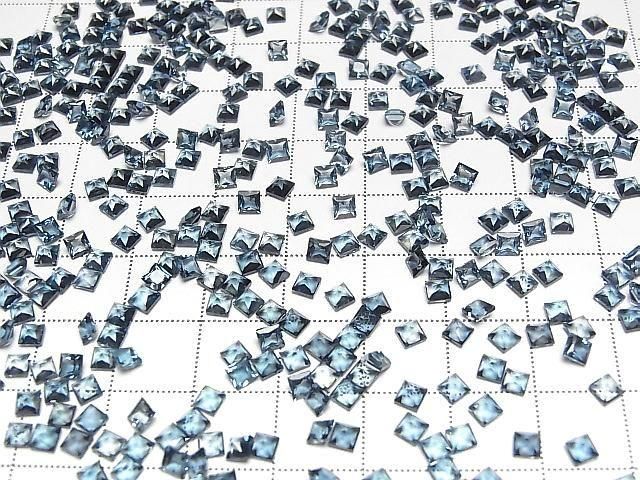 [Video] High Quality London Blue Topaz AAA Loose Stone Princess Cut 3x3mm 5pcs