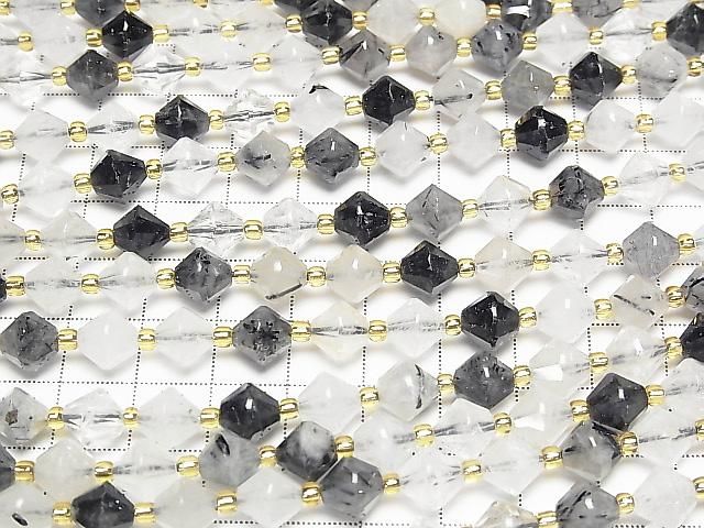 [Video] High Quality! Tourmaline Quartz AA++ Abacus Cut 8x8x8mm 1strand Beads (approx. 15 inches/36 cm)
