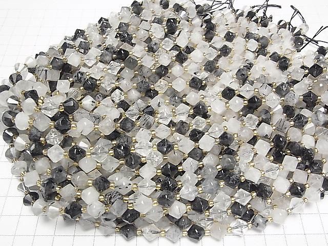 [Video] High Quality! Tourmaline Quartz AA++ Abacus Cut 8x8x8mm 1strand Beads (approx. 15 inches/36 cm)