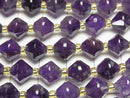 [Video] High Quality! Amethyst AA++ Abacus Cut 8x8x8mm 1strand Beads (approx. 15 inches/36 cm)