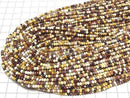 [Video]High Quality! Mookaite Faceted Button Rondelle 3x3x2mm 1strand beads (aprx.15inch/38cm)