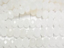 [Video] High Quality! White Jade Faceted Button Rondelle 8x8x5mm 1strand beads (approx. 15 inches/37 cm)