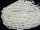 [Video] High Quality! White Jade Faceted Button Rondelle 8x8x5mm 1strand beads (approx. 15 inches/37 cm)