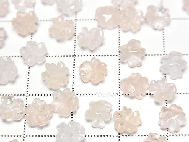 [Video] Morganite AA++ Flower 6mm Center Hole 2pcs