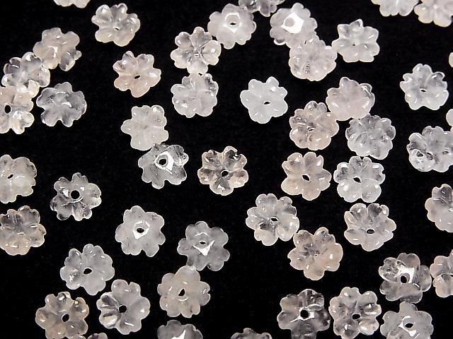 [Video] Morganite AA++ Flower 6mm Center Hole 2pcs