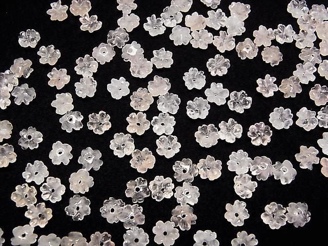 [Video] Morganite AA++ Flower 6mm Center Hole 2pcs